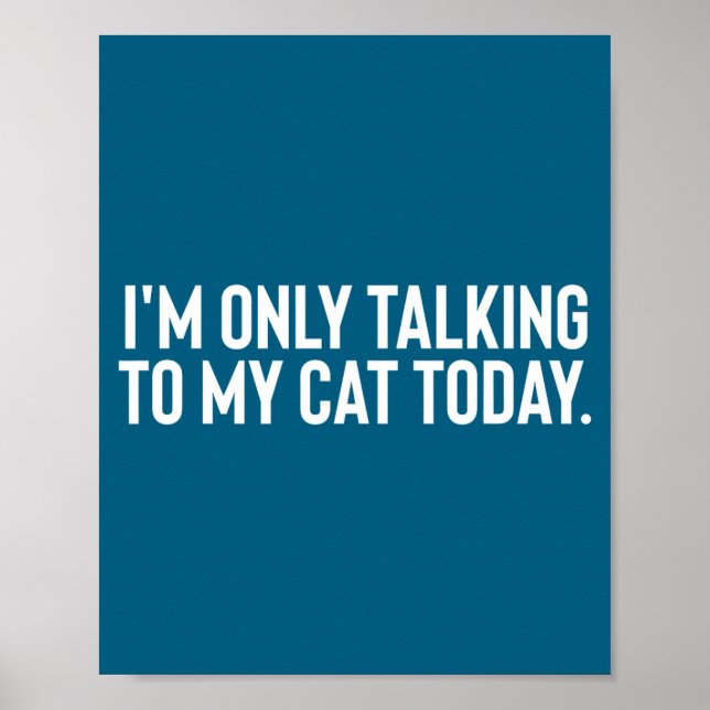 Jag Pratar Bara Med Min Katt Idag  Poster (Framsidan)