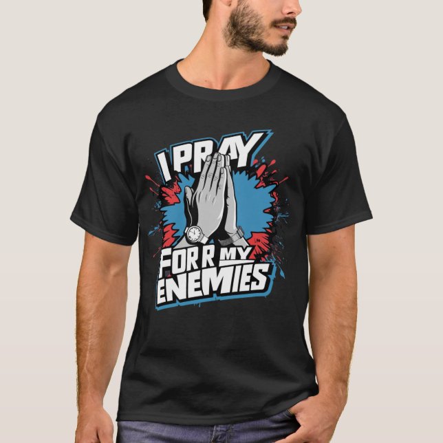 JAG PRATAR FÖR MITT ENEMIES TRENDIG KLASSISKT T SHIRT (Framsida)