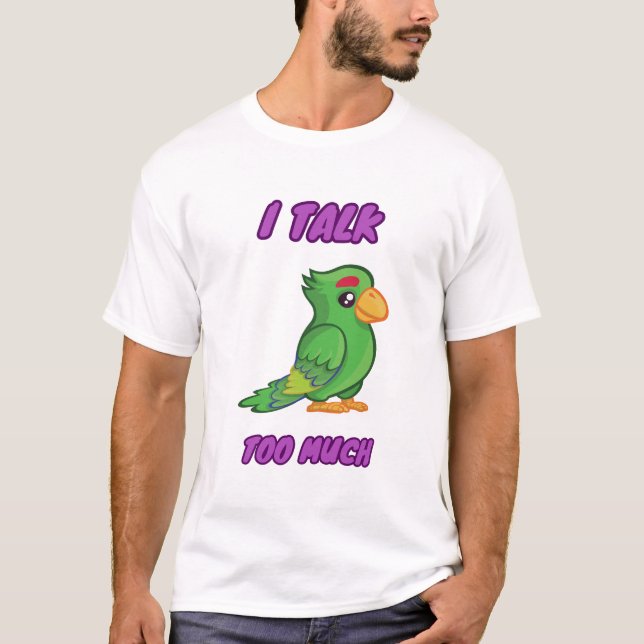Jag pratar för mycket t shirt (Framsida)