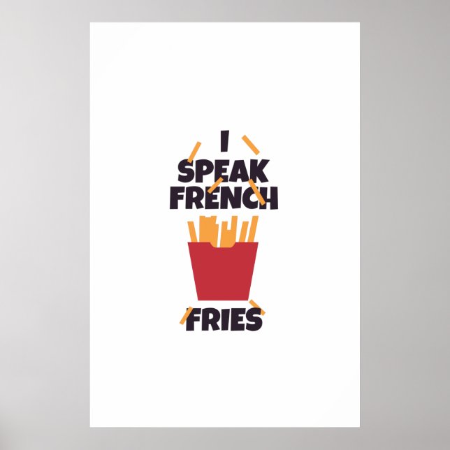 Jag pratar fransk fries poster (Framsidan)
