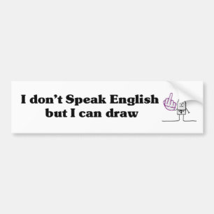 Jag pratar inte engelska - Bumper Sticker Bildekal