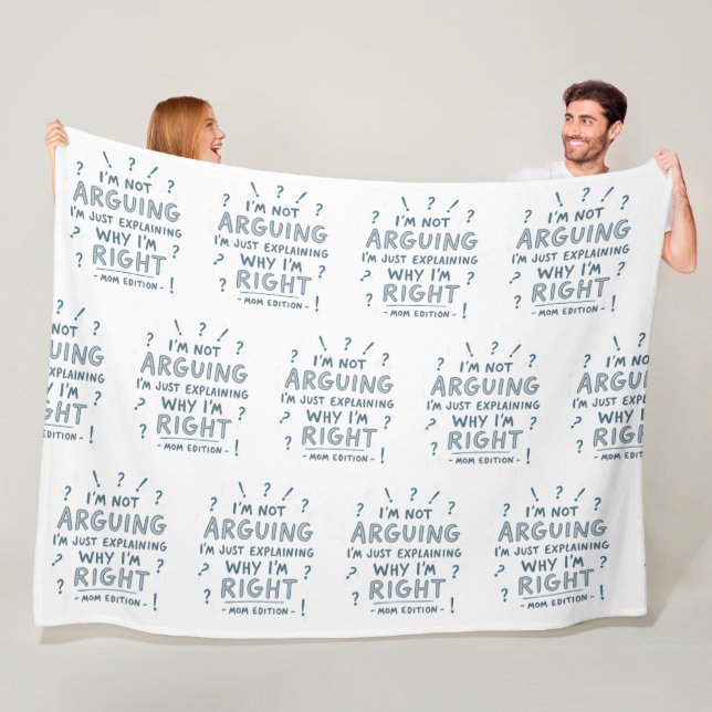 Jag pratar inte, jag är bara Höger | Funny Mamma L Fleecefilt (På plats)