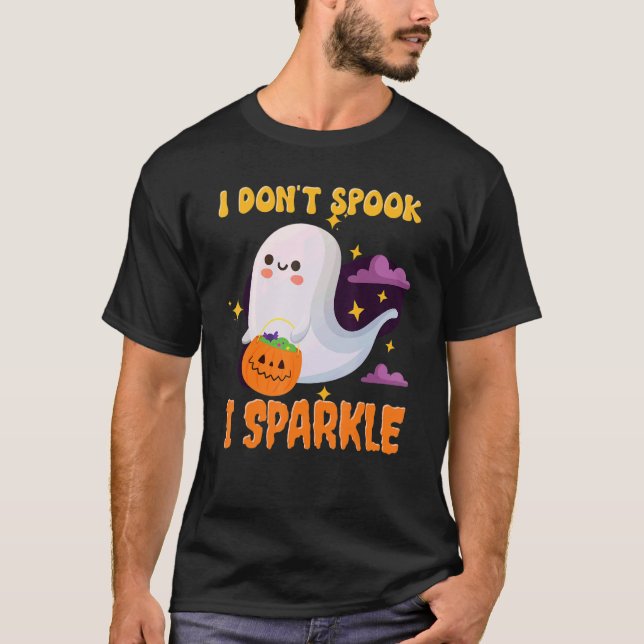 Jag pratar inte om Gnistra Cute Ghost Halloween T Shirt (Framsida)