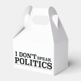 Jag pratar inte Politik Presentaskar