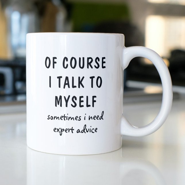 Jag pratar ju med mig själv Ord. Kaffemugg (Skapare uppladdad)