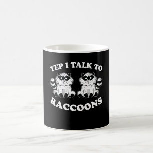 Jag pratar med Raccoons Animal Panda Raccoon Motif Kaffemugg