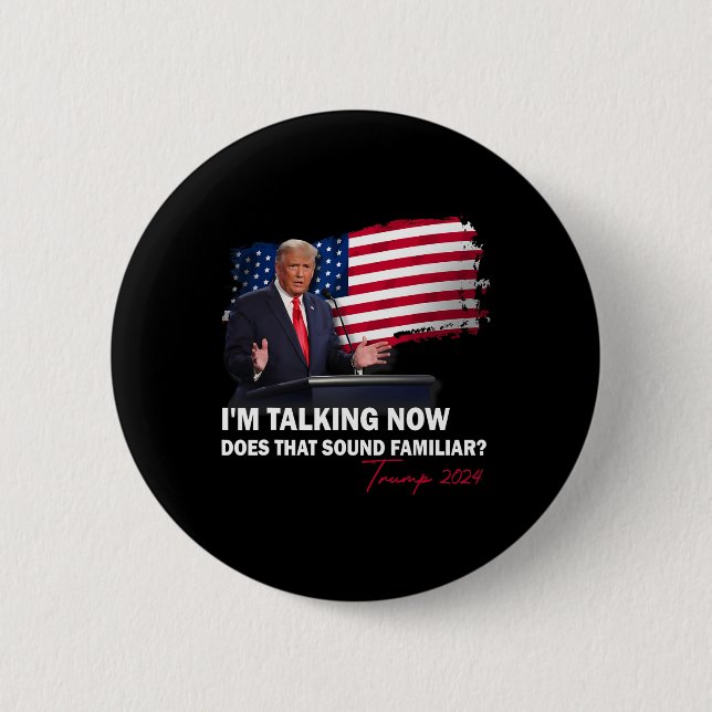 Jag pratar nu om Ljud familjär Trump 202 Knapp (Framsida)