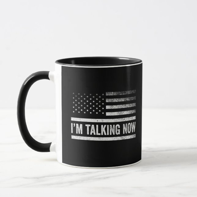 Jag pratar nu Trump Harris-presidentdebatt Mugg (Vänster)