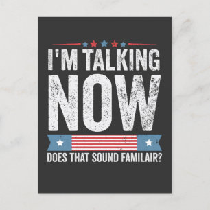 Jag Pratar Nu Trump Kamala Presidentdebatt Vykort