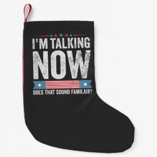 Jag pratar nu Trump Kamalas president Debatt Liten Julstrumpa