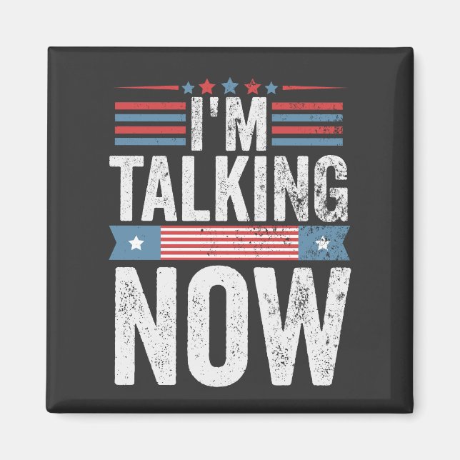 Jag pratar nu Trump Kamalas president Debatt Magnet (Framsidan)