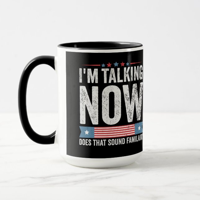 Jag pratar nu Trump Kamalas president Debatt Mugg (Vänster)