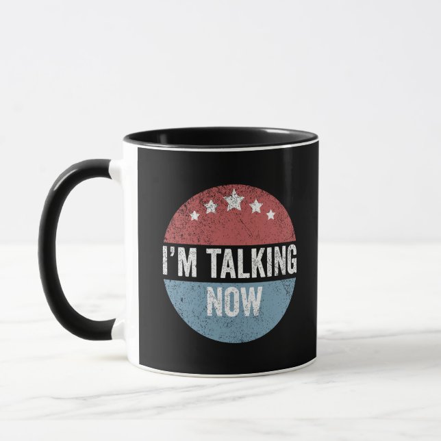 Jag pratar nu Trump Kamalas president Debatt Mugg (Vänster)