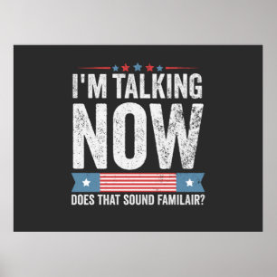 Jag pratar nu Trump Kamalas president Debatt Poster