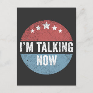 Jag pratar nu Trump Kamalas president Debatt Vykort