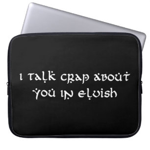 Jag pratar om dig i Elvish Funny Laptop Fodral