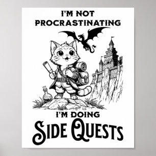 Jag Prokrastinerar Inte Jag Gör Sidクエスト RPG Poster