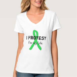 Jag protesterar för mitt liv borrelia medvetenhet t shirt