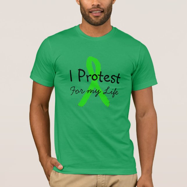 Jag protesterar för mitt liv borrelia medvetenhet  tröja (Framsida)