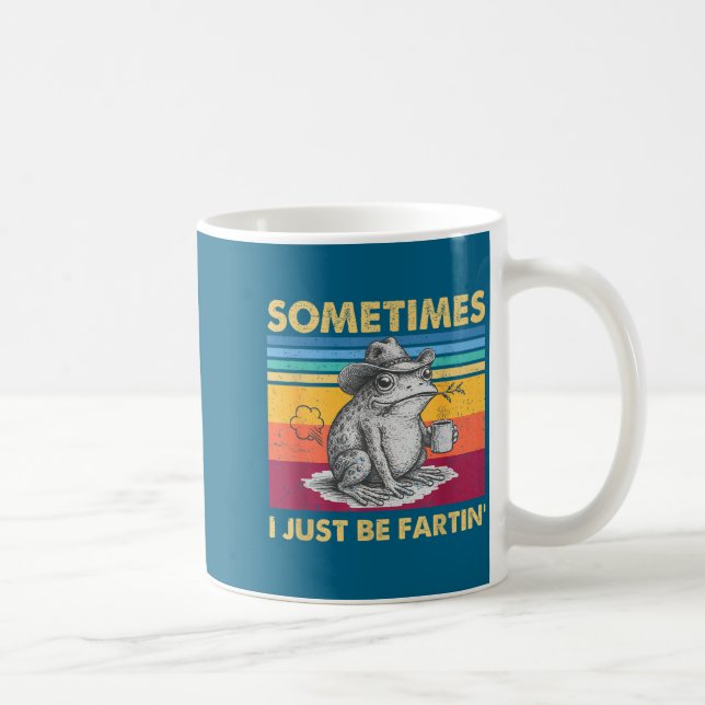 Jag prutar ibland Groda Bara Otkopplad Humor Kaffemugg (Höger)