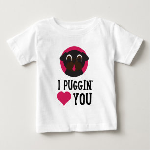 Jag Puggin kärlek dig svärtar mops T-shirt