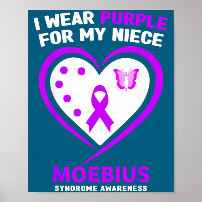 Jag Purple Niece Moebius syndrom medvetenhet Poster (Framsidan)