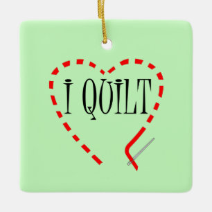 Jag Quilt Julgransprydnad Keramik