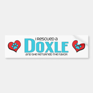 Jag räddade design för Doxle (en kvinnlig) Bildekal