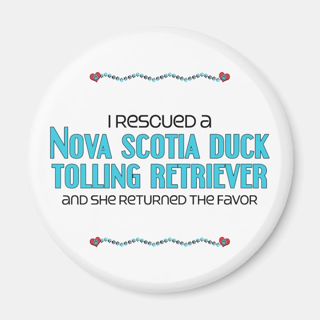 Jag räddade en Anka-vägtullare (kvinnlig Hund) Magnet (Framsidan)