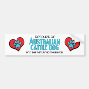 Jag räddade en australian cattledog (honhund) bildekal