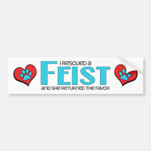 Jag räddade en Feist (den kvinnliga hunden) Bildekal