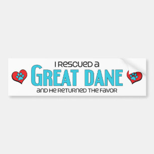 Jag räddade en great dane (den Male hunden) Bildekal