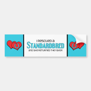 Jag räddade en Standardbred (den kvinnliga hästen) Bildekal