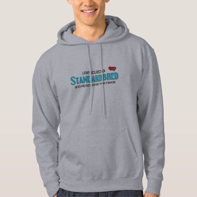 Jag räddade en Standardbred (den Male hästen) Hoodie (Framsida)