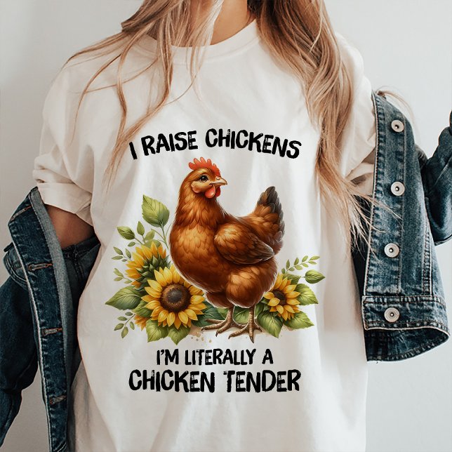 Jag Raise Chickens Funny Quote T-Shirt (Funny Quote Tee)