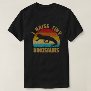 Jag Raise Tiny Dinosaur Vintage Retro Leopard Geck T Shirt