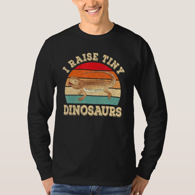 Jag Raise Tiny Dinosaurs Bearded Dragon Lizard Rep T Shirt (Framsida)