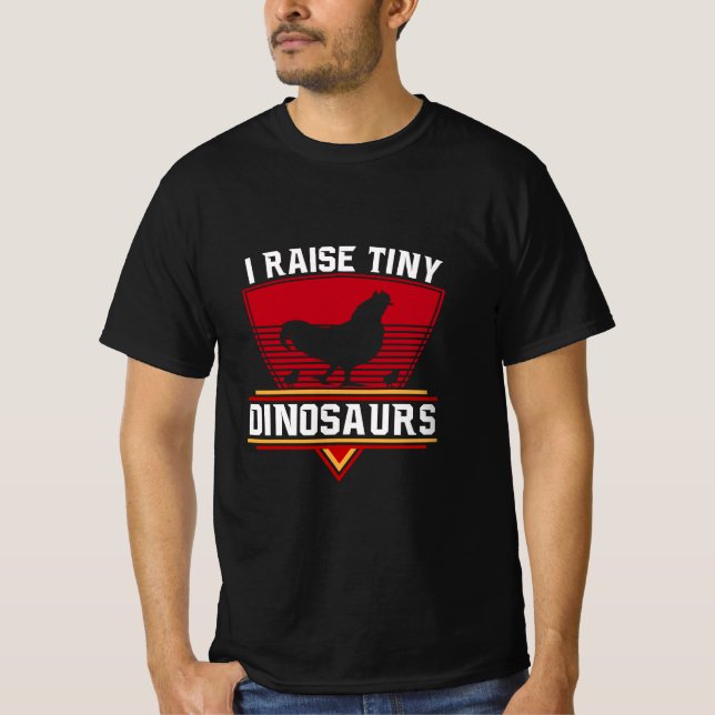 Jag Raise Tiny Dinosaurs T Shirt (Framsida)