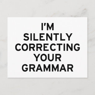 Jag rättar Grammar Vykort