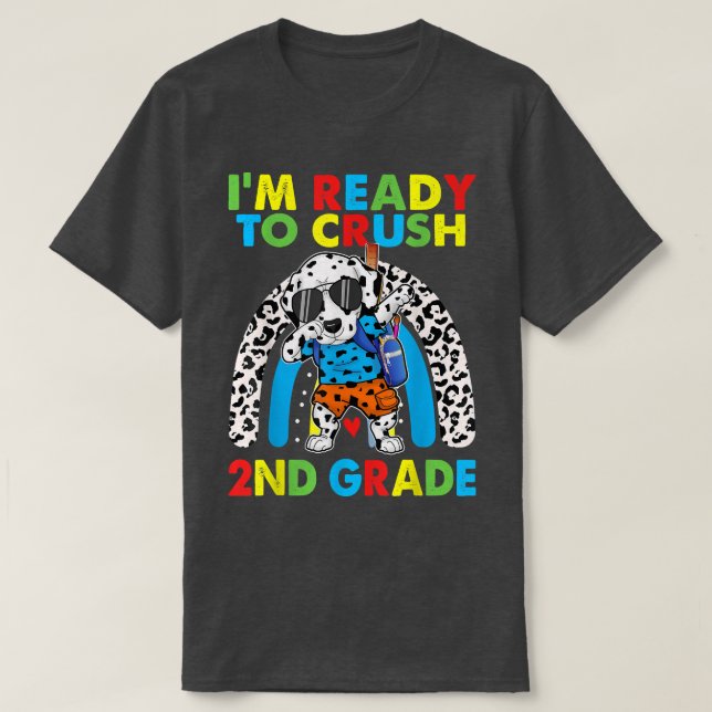 Jag Redo att krossa andra Klass Back to school Dal T Shirt (Design framsida)