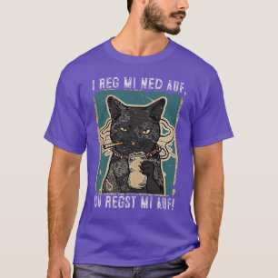 Jag reg mi ned auf Katzen Design mit schwarzer Kat T Shirt