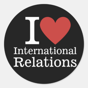 Jag ❤️ relationerna Internationell mellan Studente Runt Klistermärke