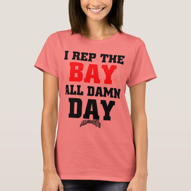 Jag rep Bay Ringer Tee Shirt (Framsida)