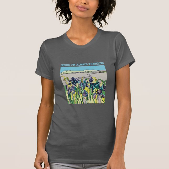 Jag reser alltid inuti. t shirt (Framsida)
