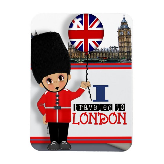 Jag reste till London Souvenir Magnet (Vertikal)