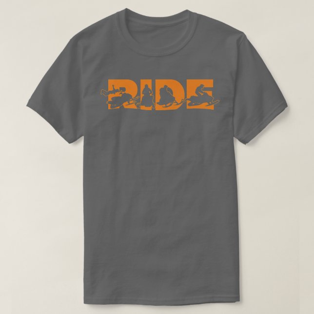 Jag Ride My Snowmobile T Shirt (Design framsida)
