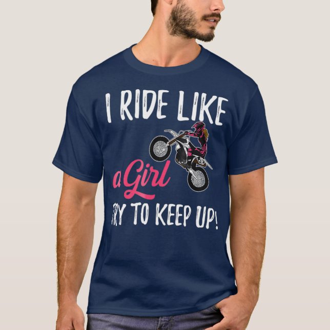Jag Ride som en tjej DirtCycle T Shirt (Framsida)