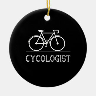 Jag rider alltid en cykel på morgonen till friska julgransprydnad keramik