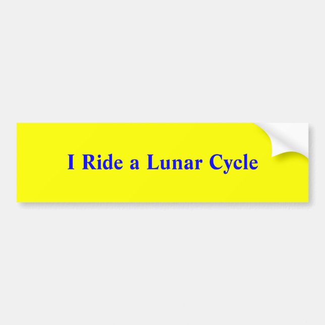 Jag rider ett Lunar cyklar Bildekal (Framsidan)