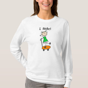 Jag rider - flickan på sparkcykeln tee shirt